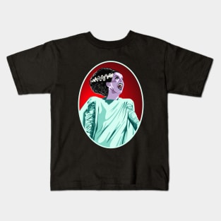 Bride of Frankenstein Portrait Kids T-Shirt